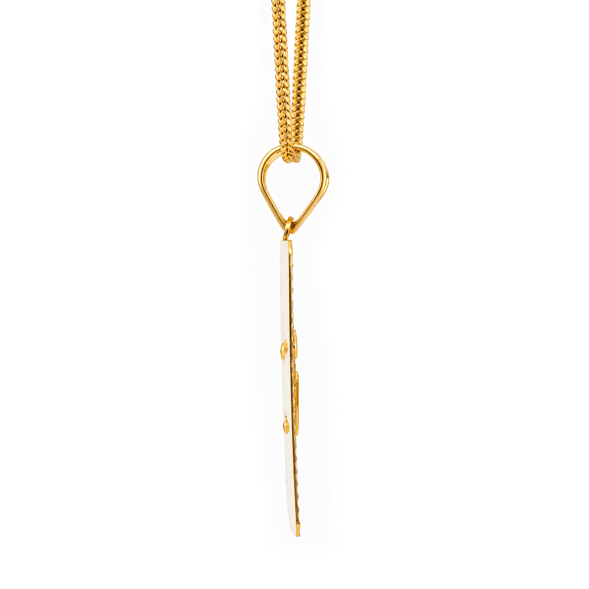 22K Gold OM Textured Pendant