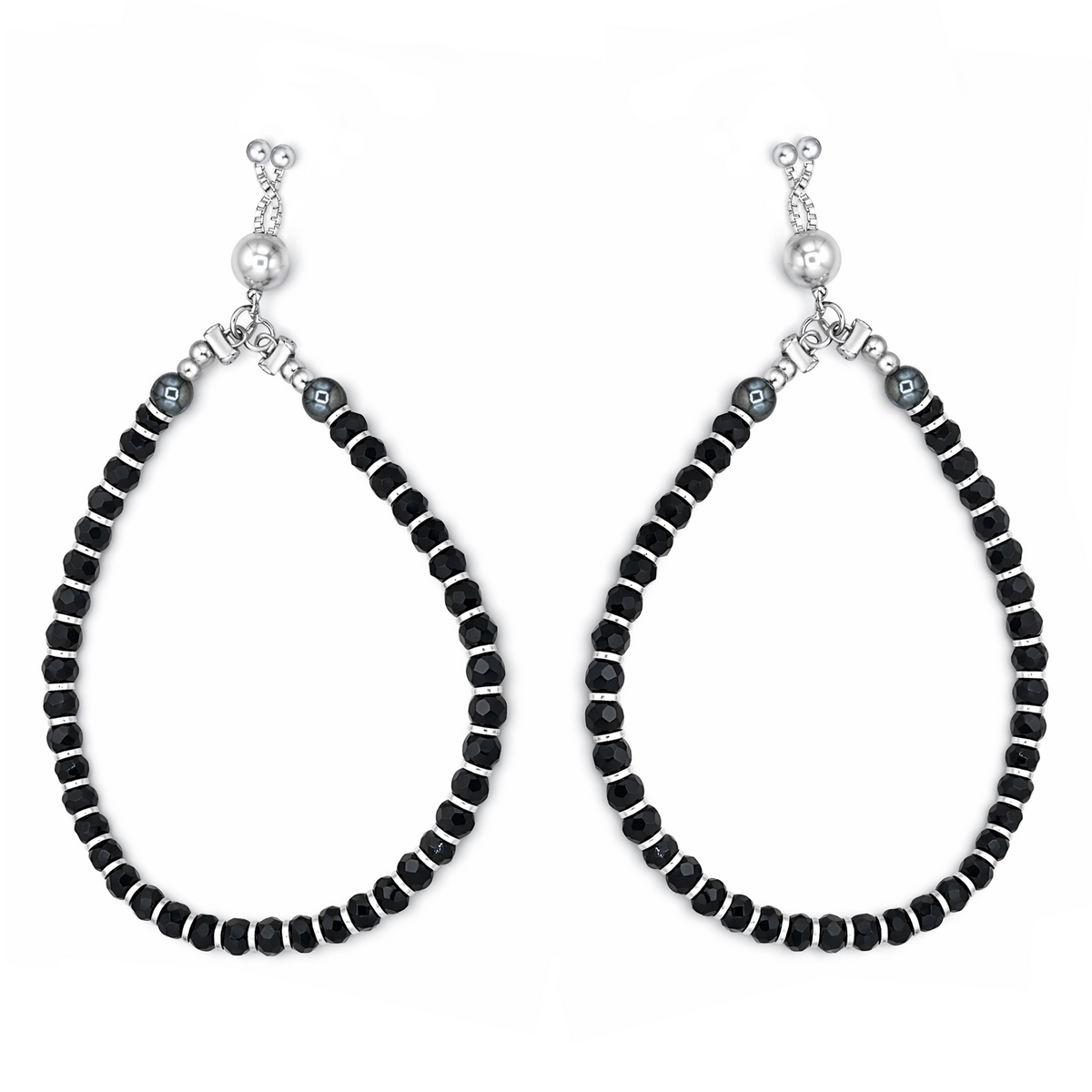 Silver Black Nazariya Kids Bracelets - Set of 2