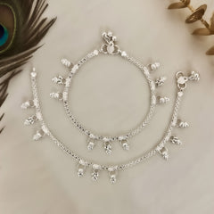 Silver Charm Anklets