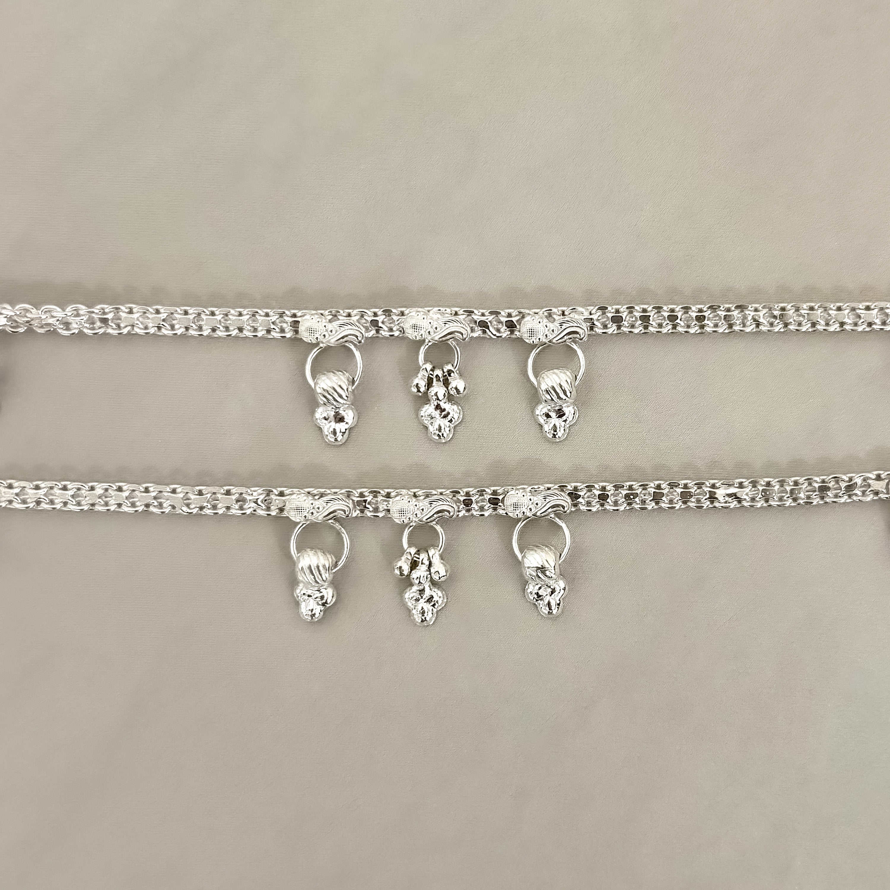 Silver Charm Anklets