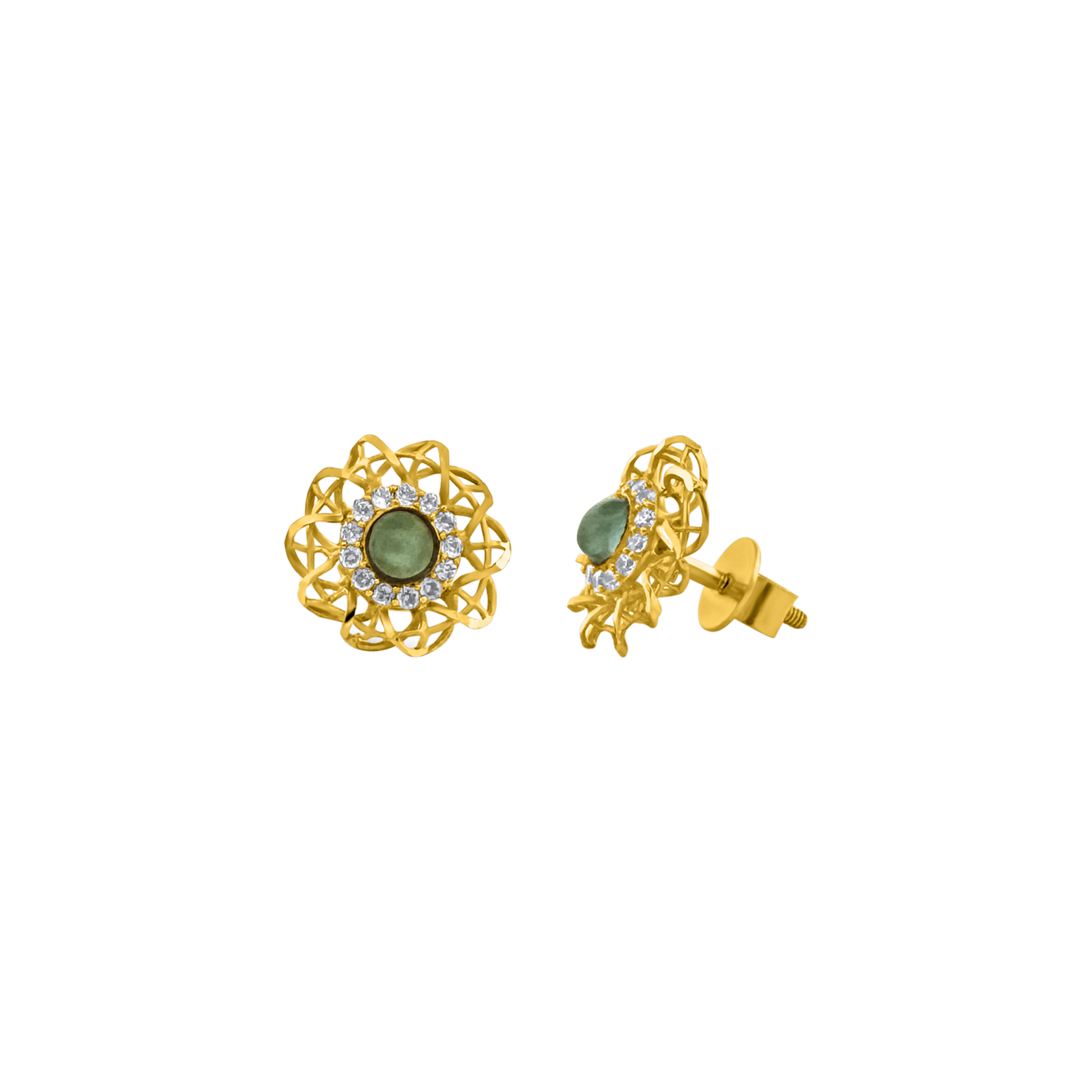 22K Gold Celestial Earrings