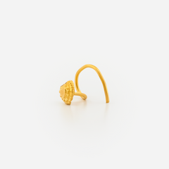 22K Gold Heart Elegant Nose Pin