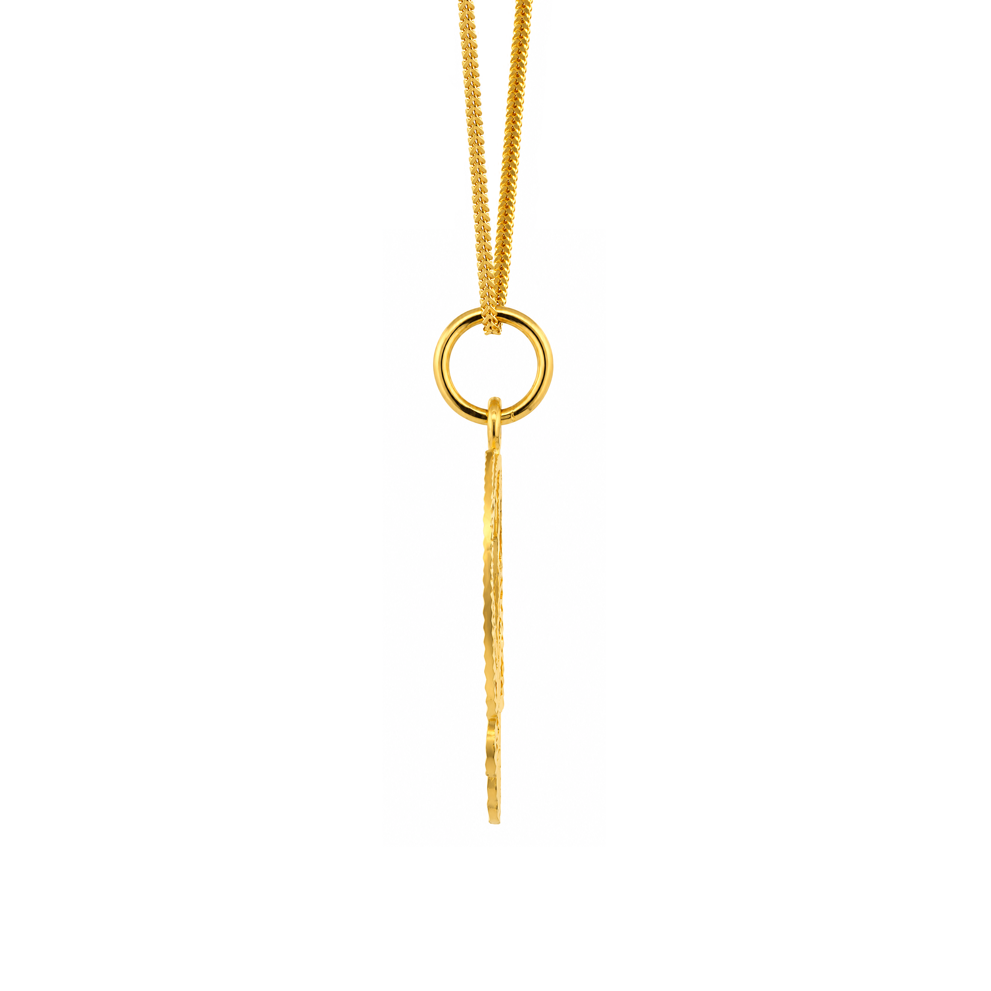 22K Gold Khanda Sunburst Pendant