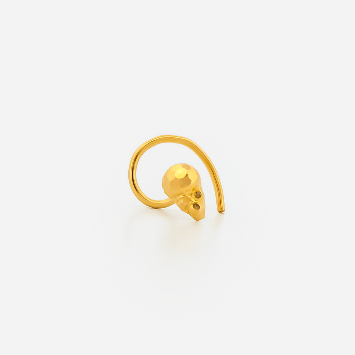 22K Gold Dual Bead Nose Pin