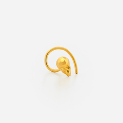 22K Gold Dual Bead Nose Pin