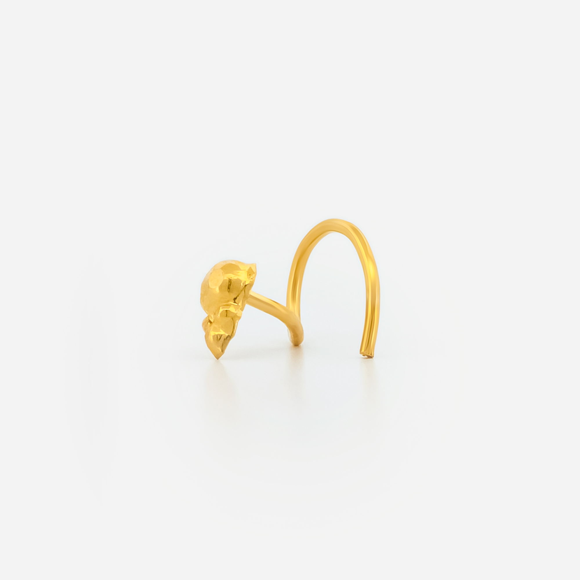 22K Gold Dual Bead Nose Pin