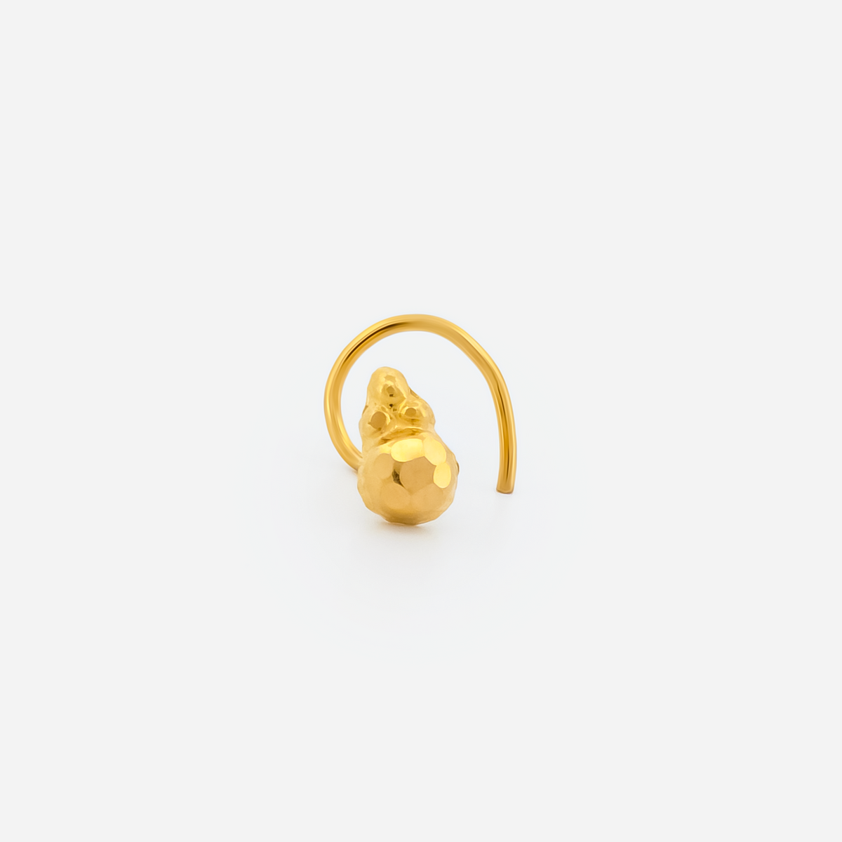 22K Gold Dual Bead Nose Pin