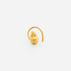 22K Gold Dual Bead Nose Pin
