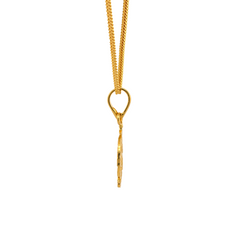 22K Gold Khanda Textured Pendant