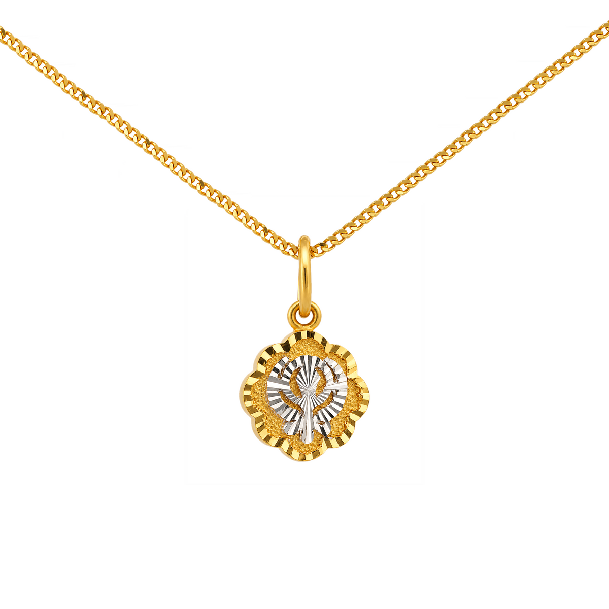 22K Gold Mini Khanda Pendant