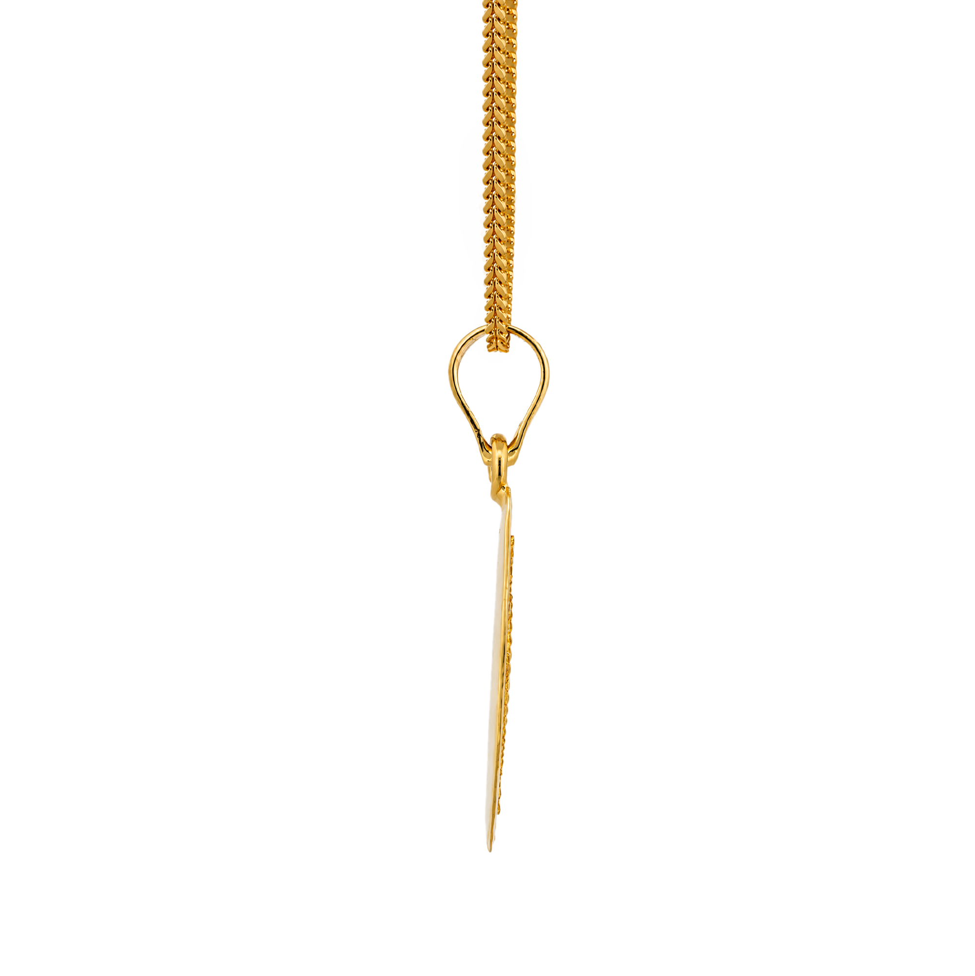 22K Gold Textured Khanda Medallion Pendant