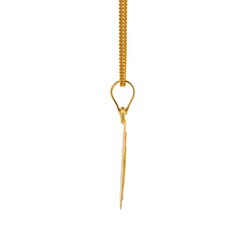 22K Gold Textured Khanda Medallion Pendant