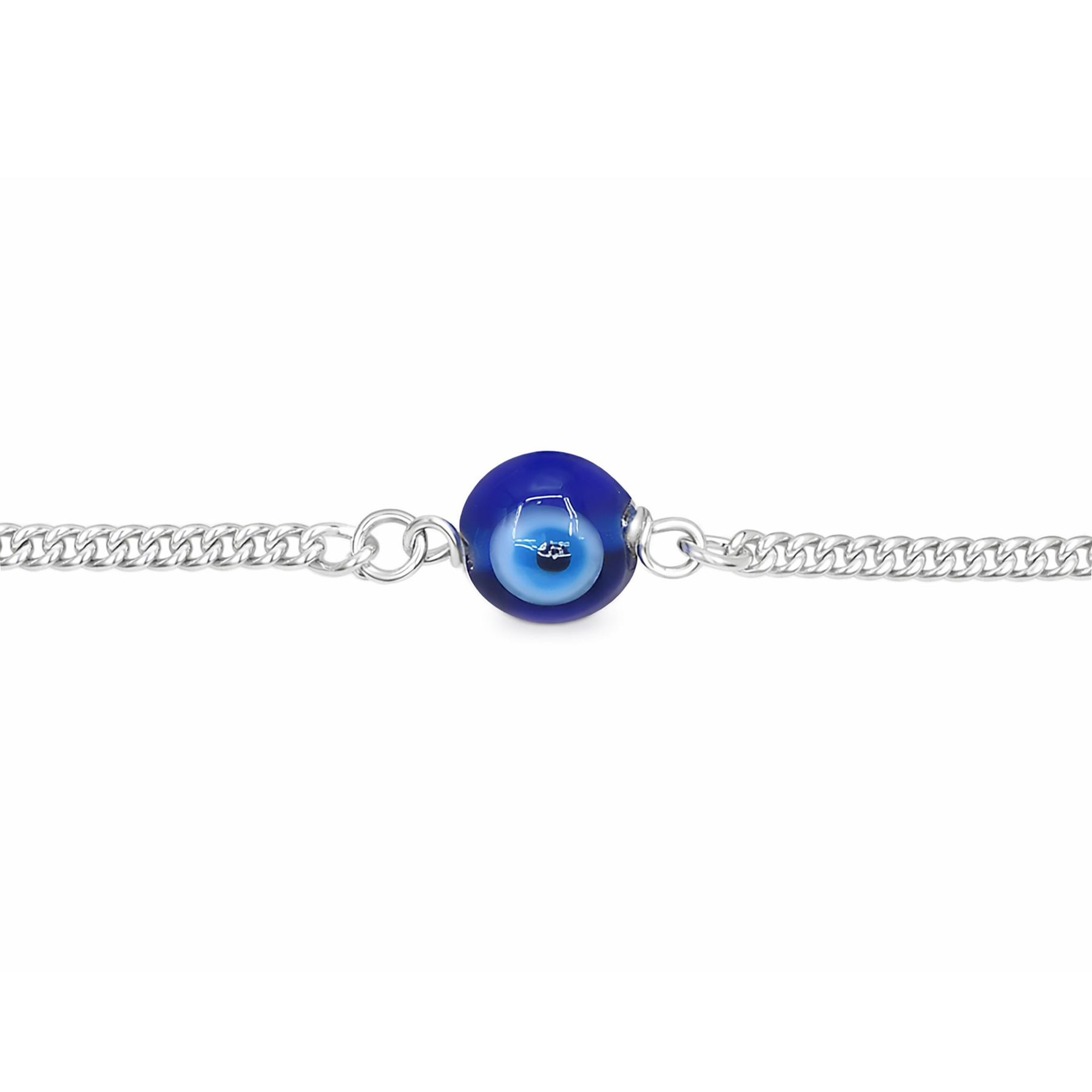 Silver Evil Eye Bracelets - Set of 2