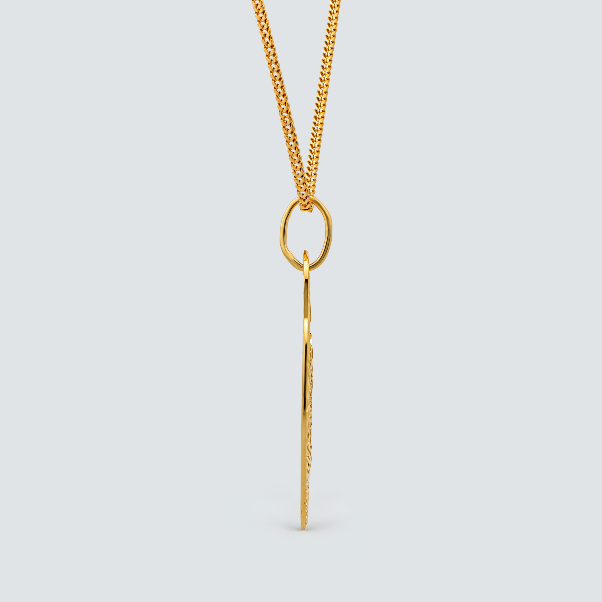 22K Gold Heart Khanda Pendant