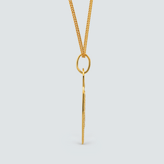 22K Gold Heart Khanda Pendant