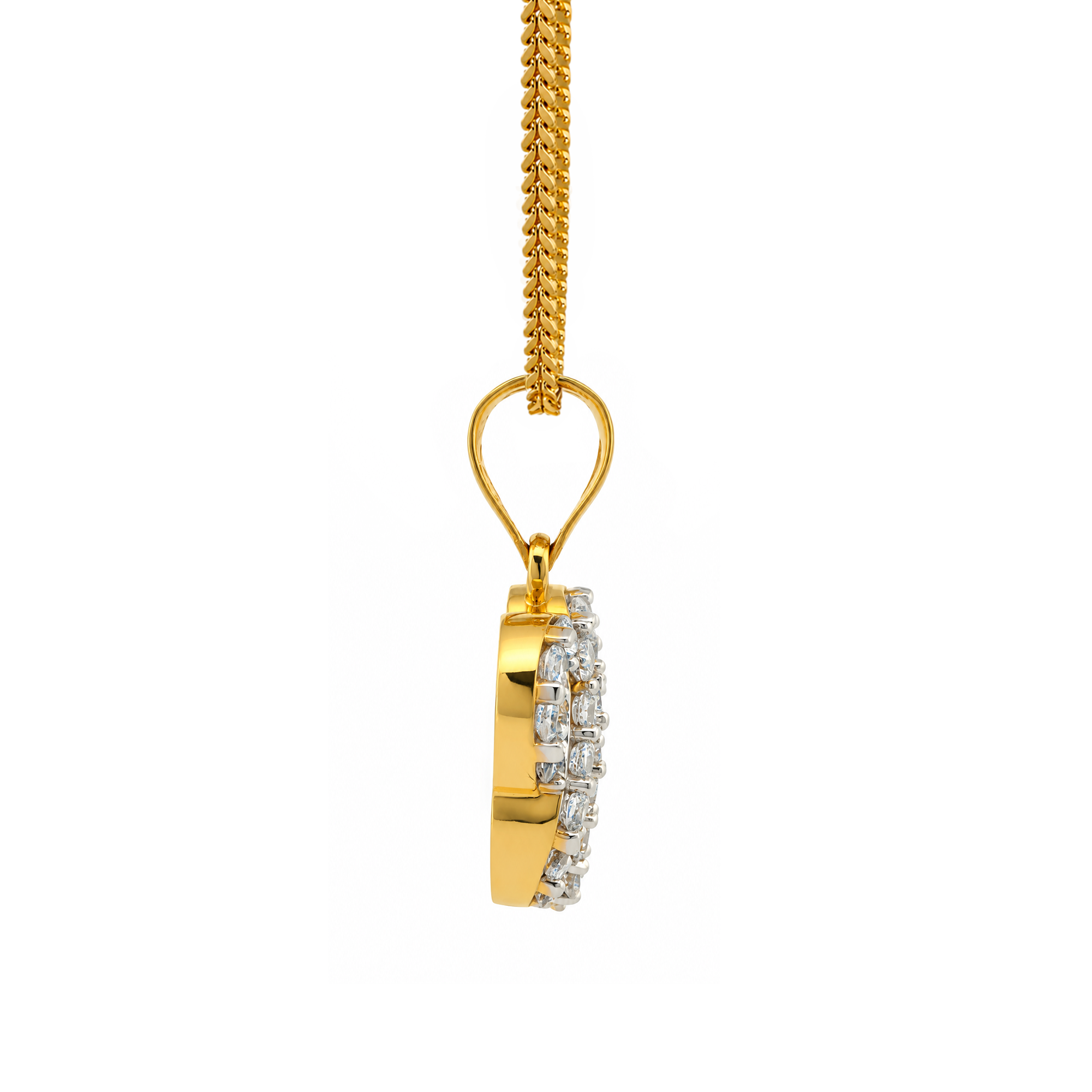22K Gold CZ Ek Onkar Pendant