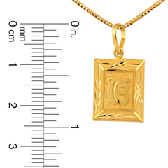 22K Gold Engraved Ek Onkar Pendant