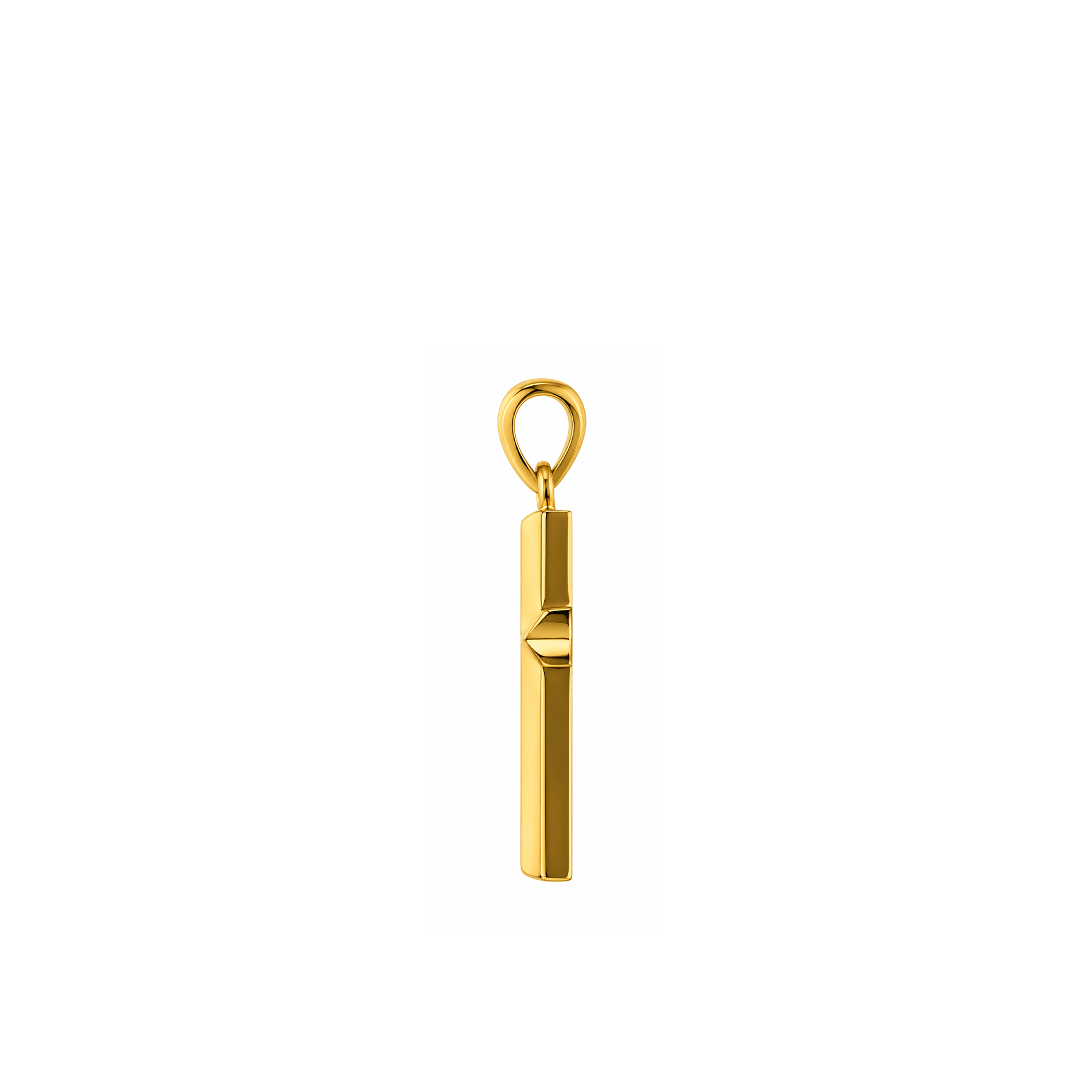 22K Gold Minimalist Cross Pendant