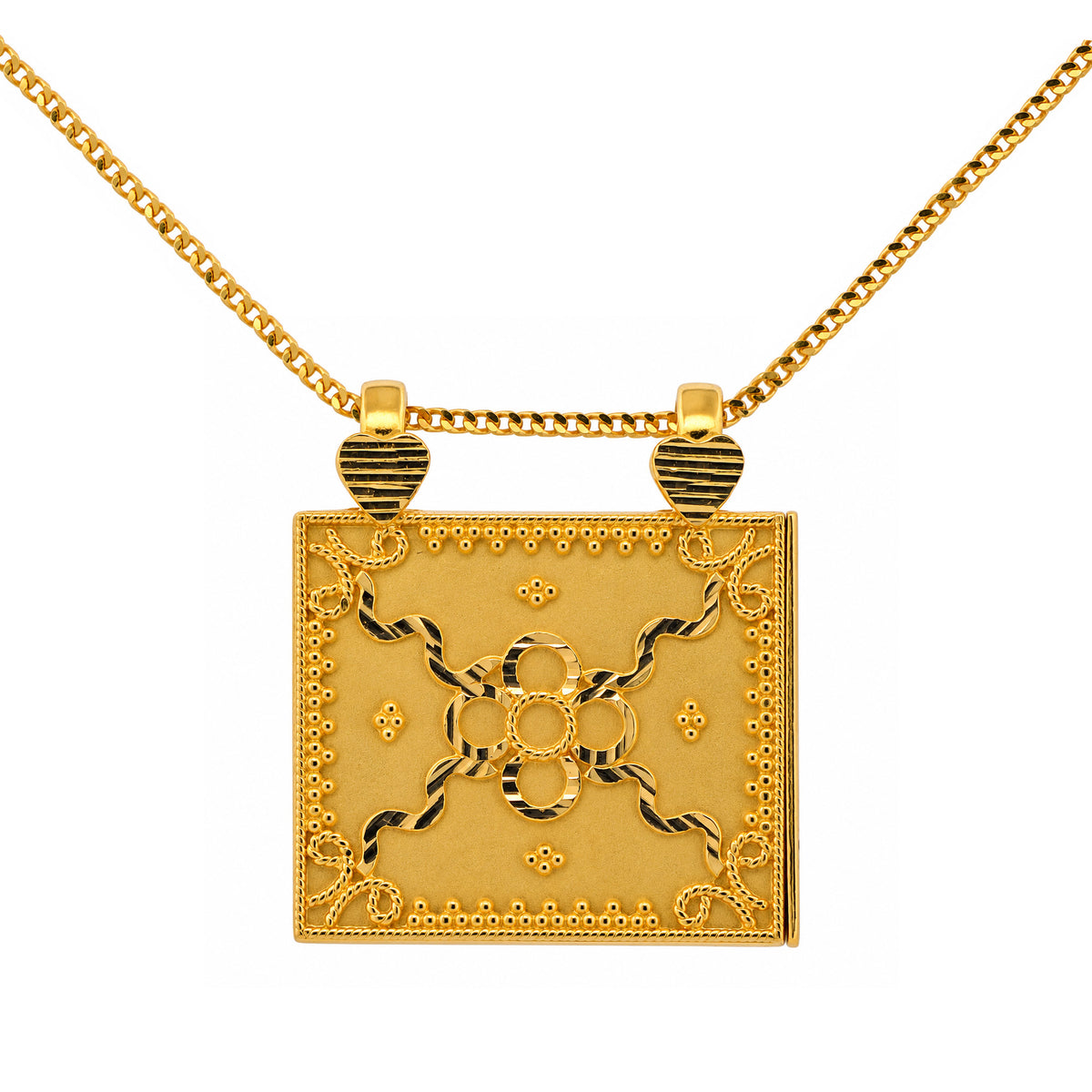 22K Gold Filigree Tabiz Pendant