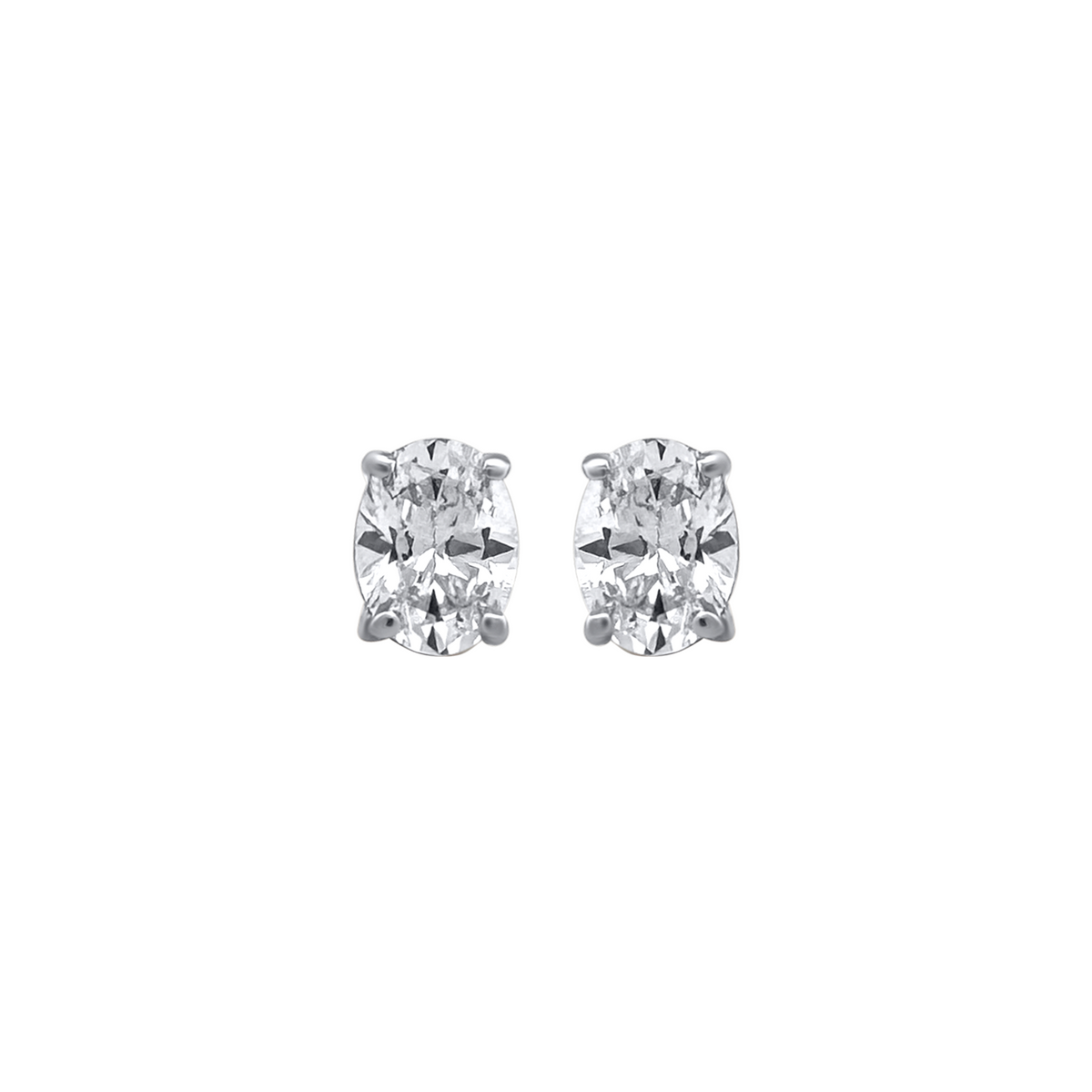 22K Gold Radiant Oval Earrings