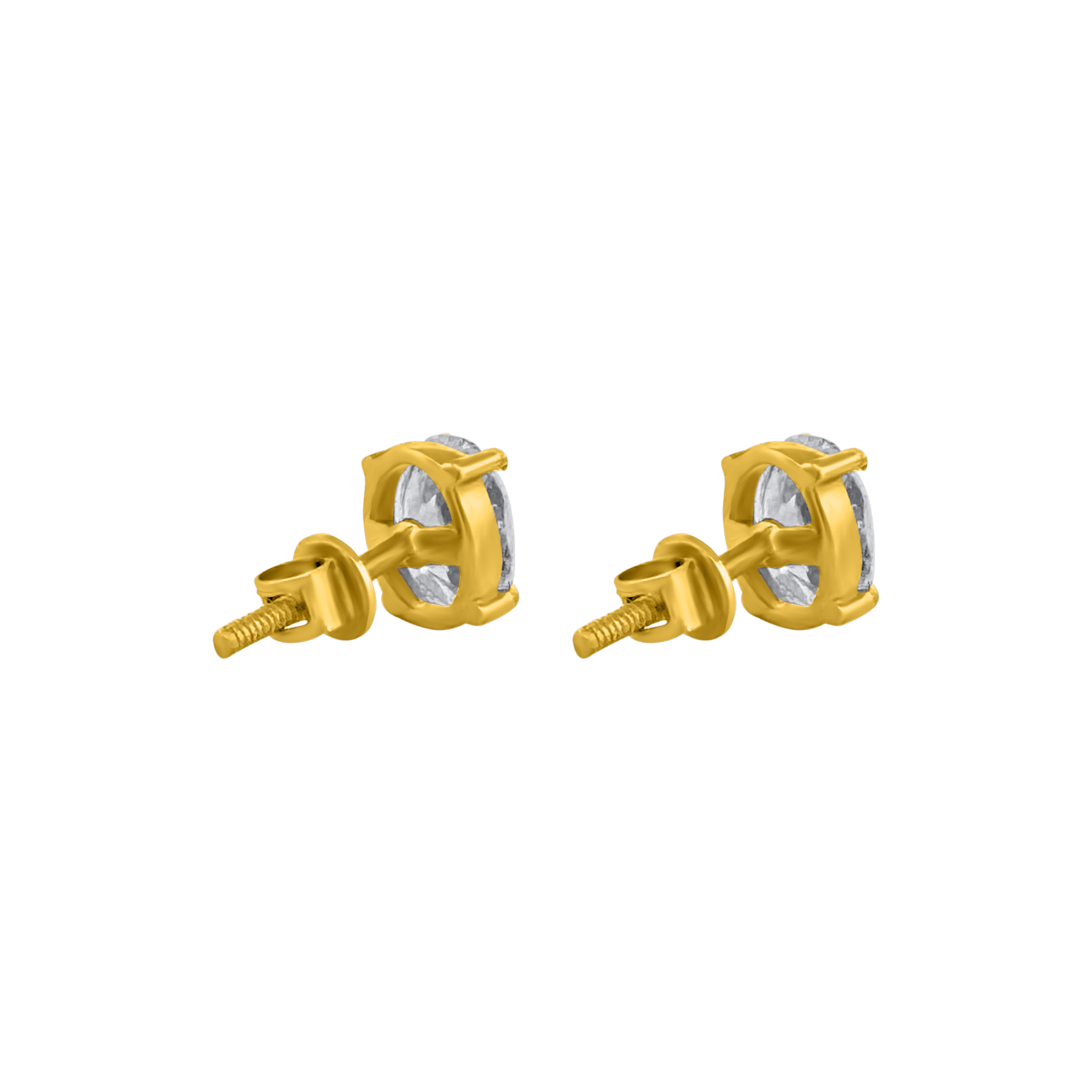 22K Gold Radiant Oval Earrings