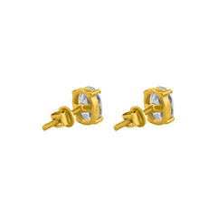 22K Gold Radiant Oval Earrings