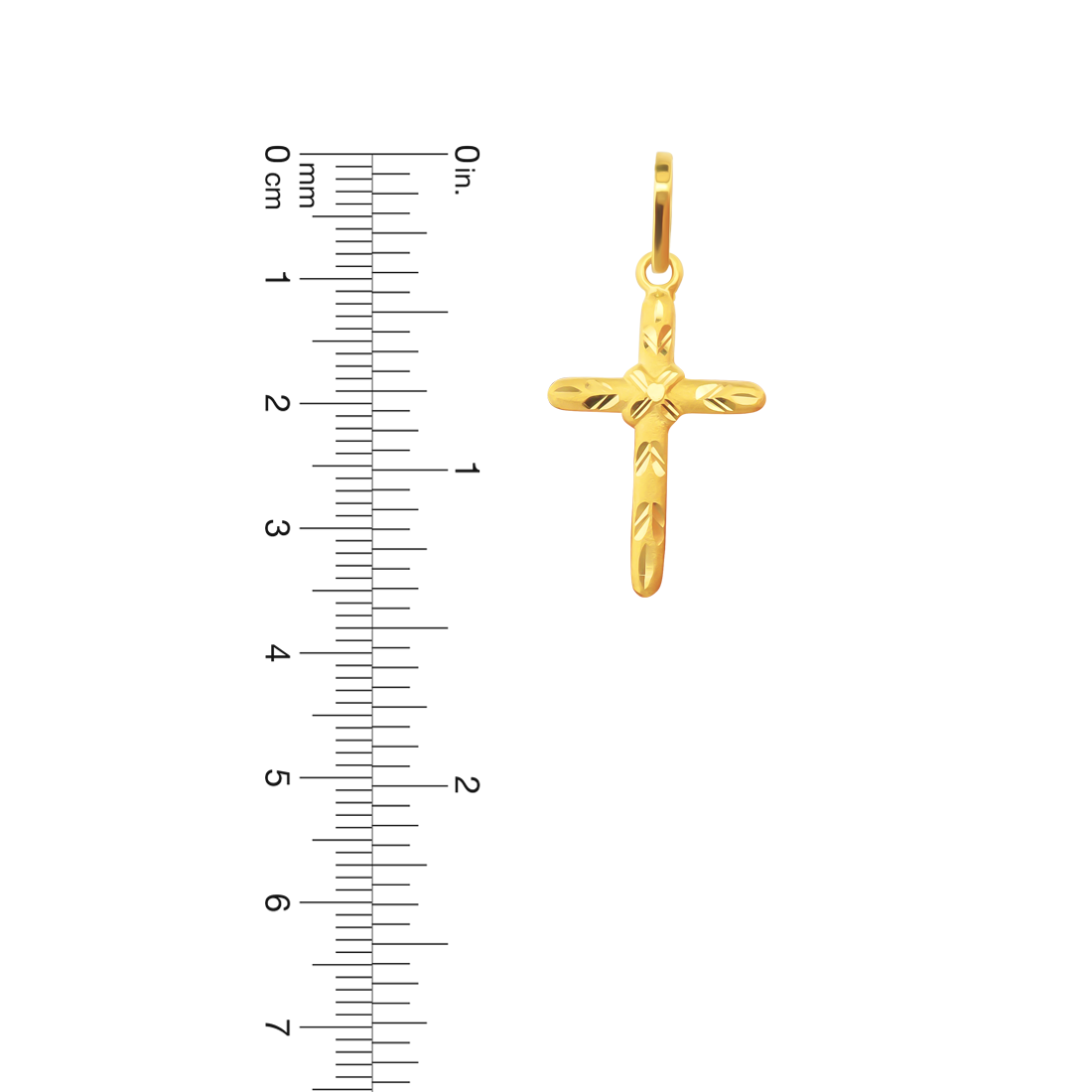22K Gold Cross Pendant