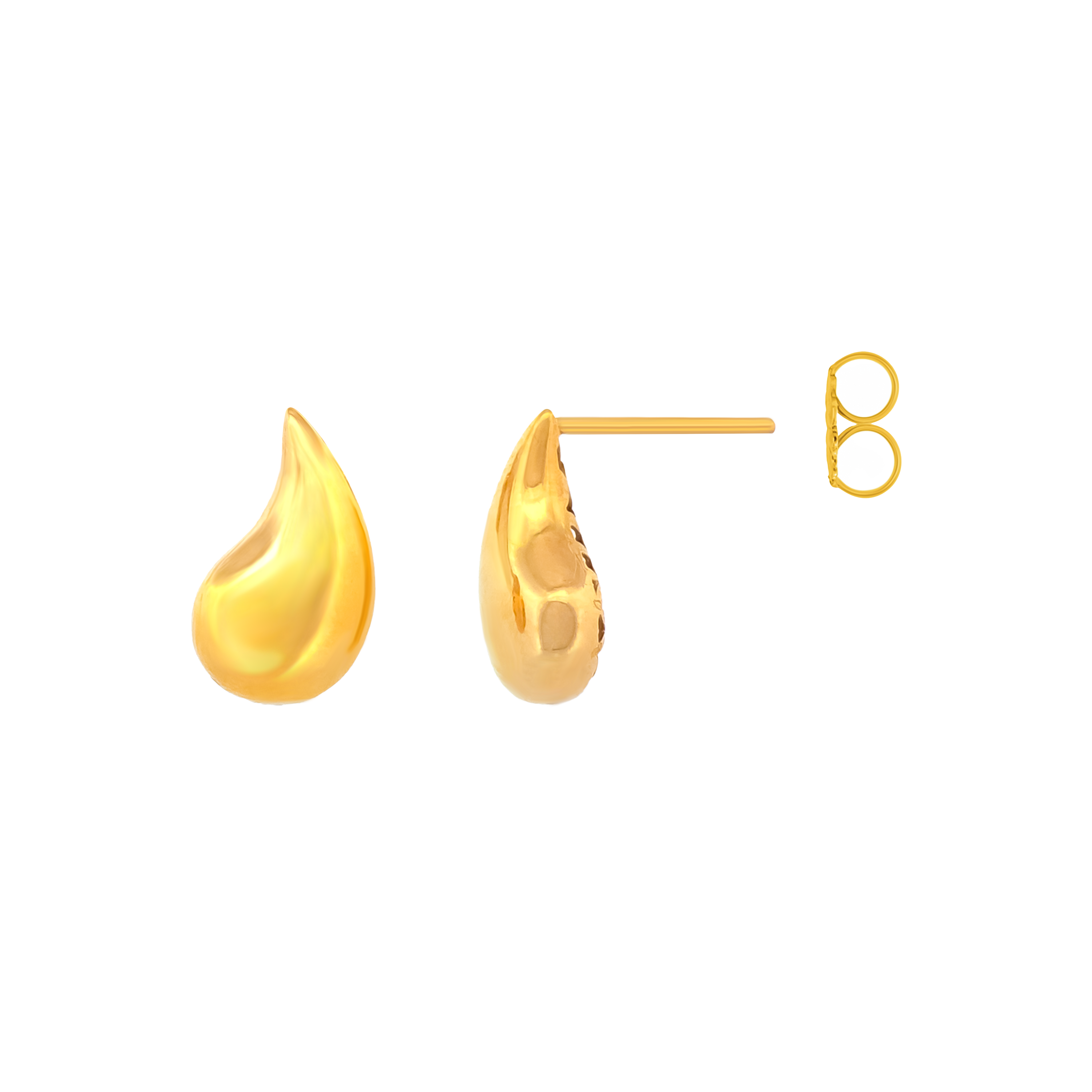 22K Gold Tear Drop Earrings