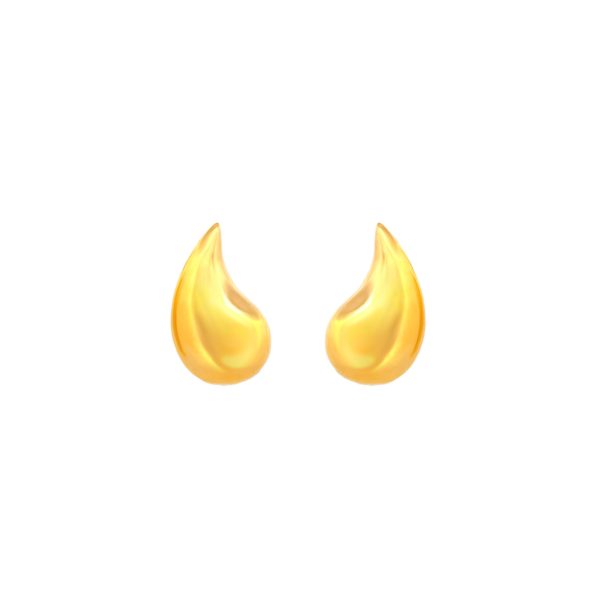 22K Gold Tear Drop Earrings