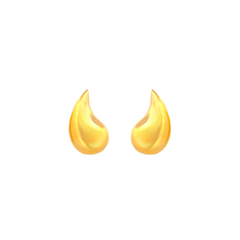 22K Gold Tear Drop Earrings