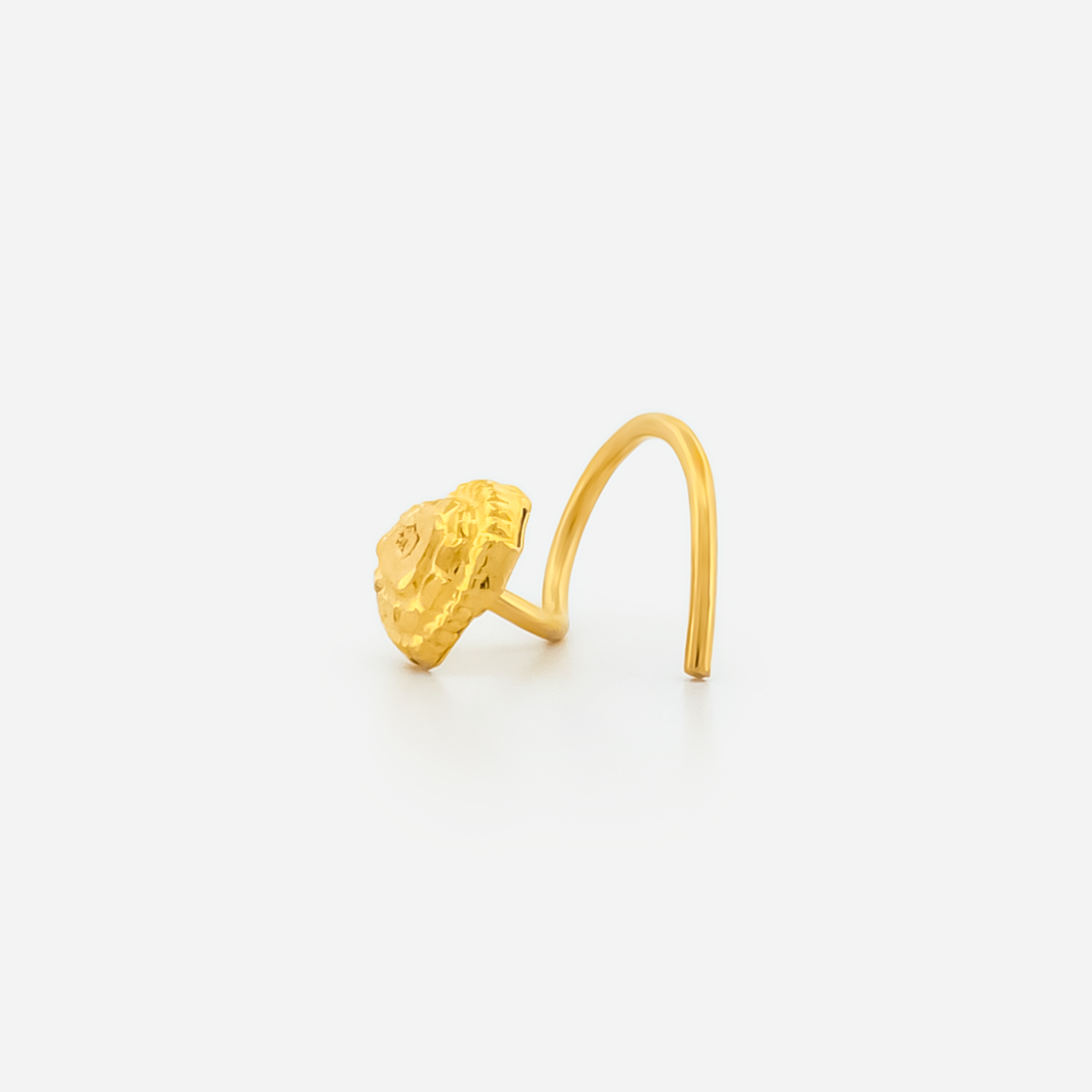22K Gold Heart Motif Nose Pin