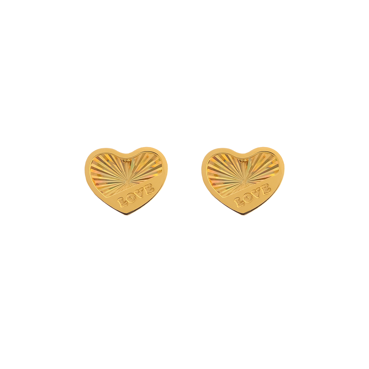 22K Gold Rainbow Love Earrings