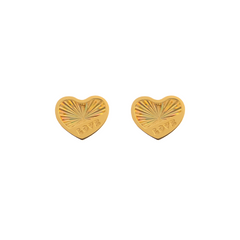 22K Gold Rainbow Love Earrings