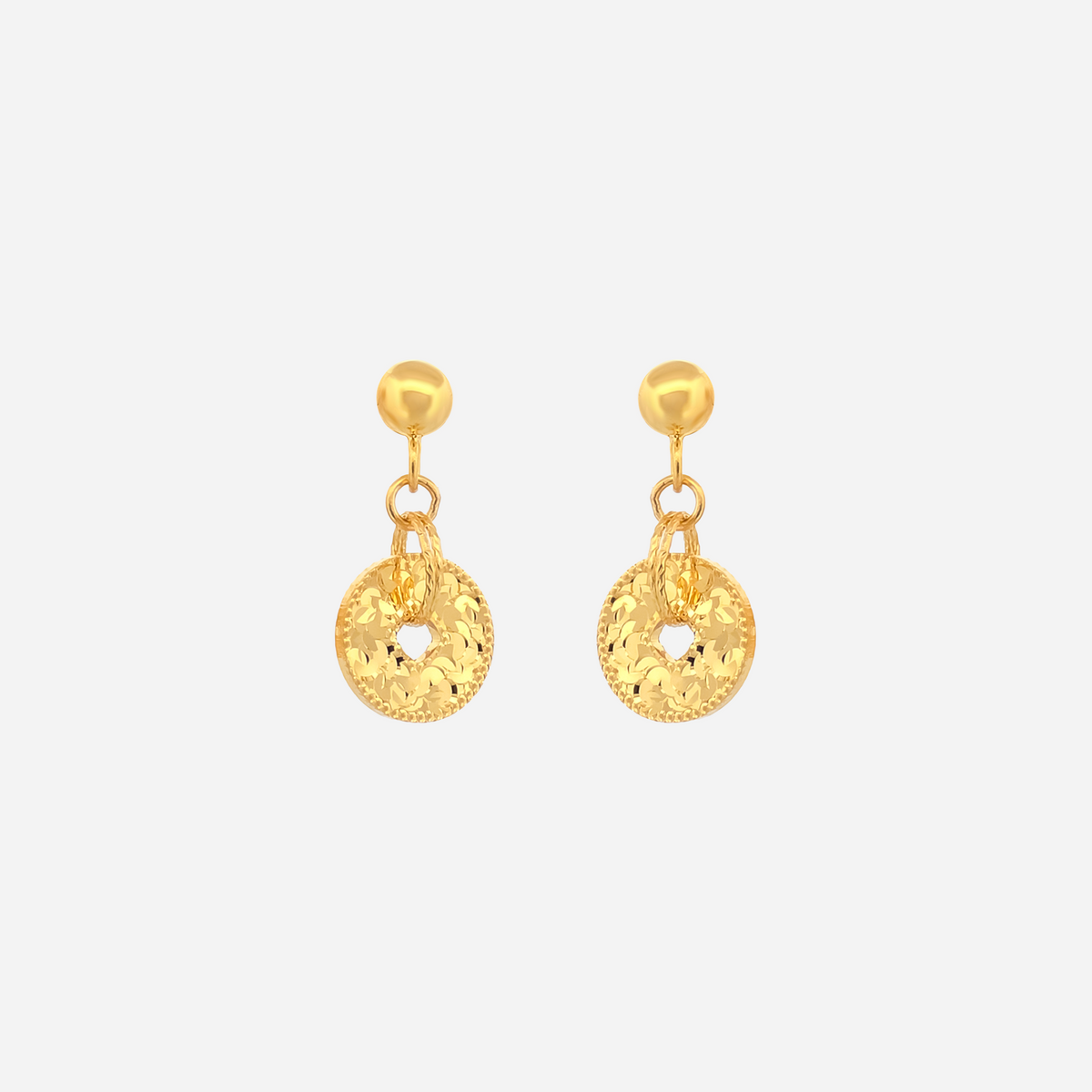 22K Gold Coin Earrings