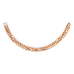 18K Rose Gold Dual-Tone Link Bracelet