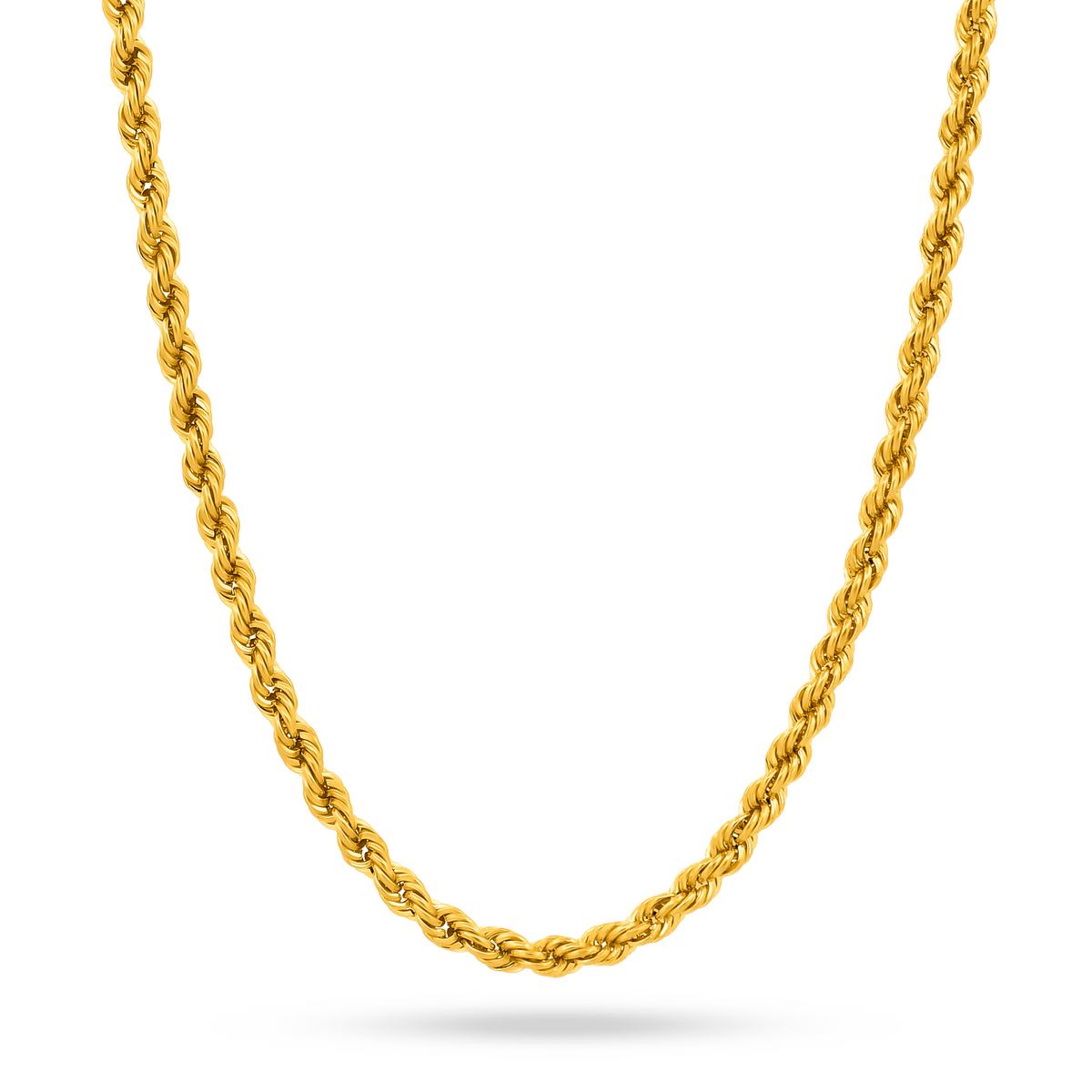 22K Gold Lite Rope Chain - 19.5"