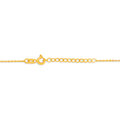 22K Gold Elegant Hamsa Hand Evil Eye Necklace