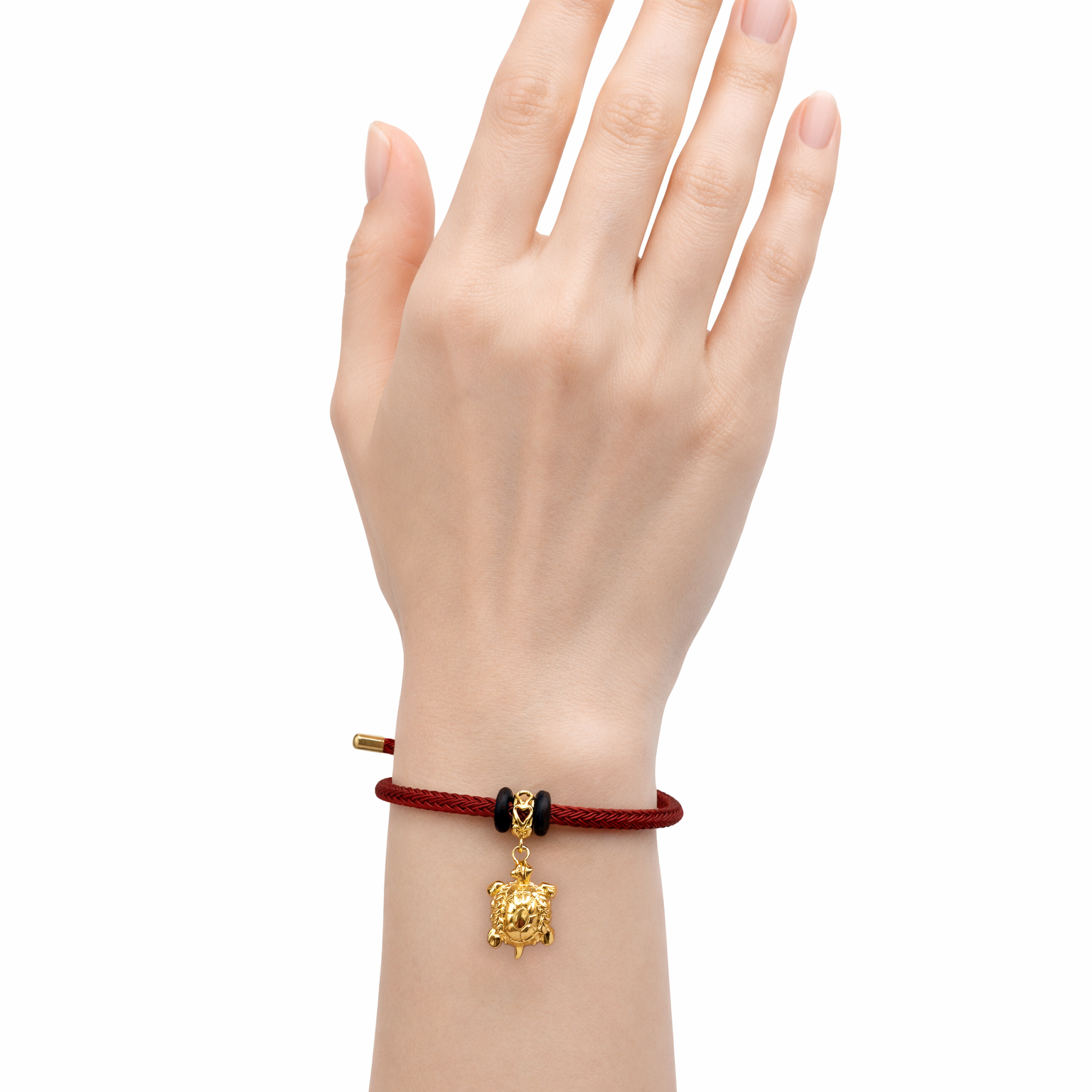 Braided Cord Adjustable Charm Bracelet