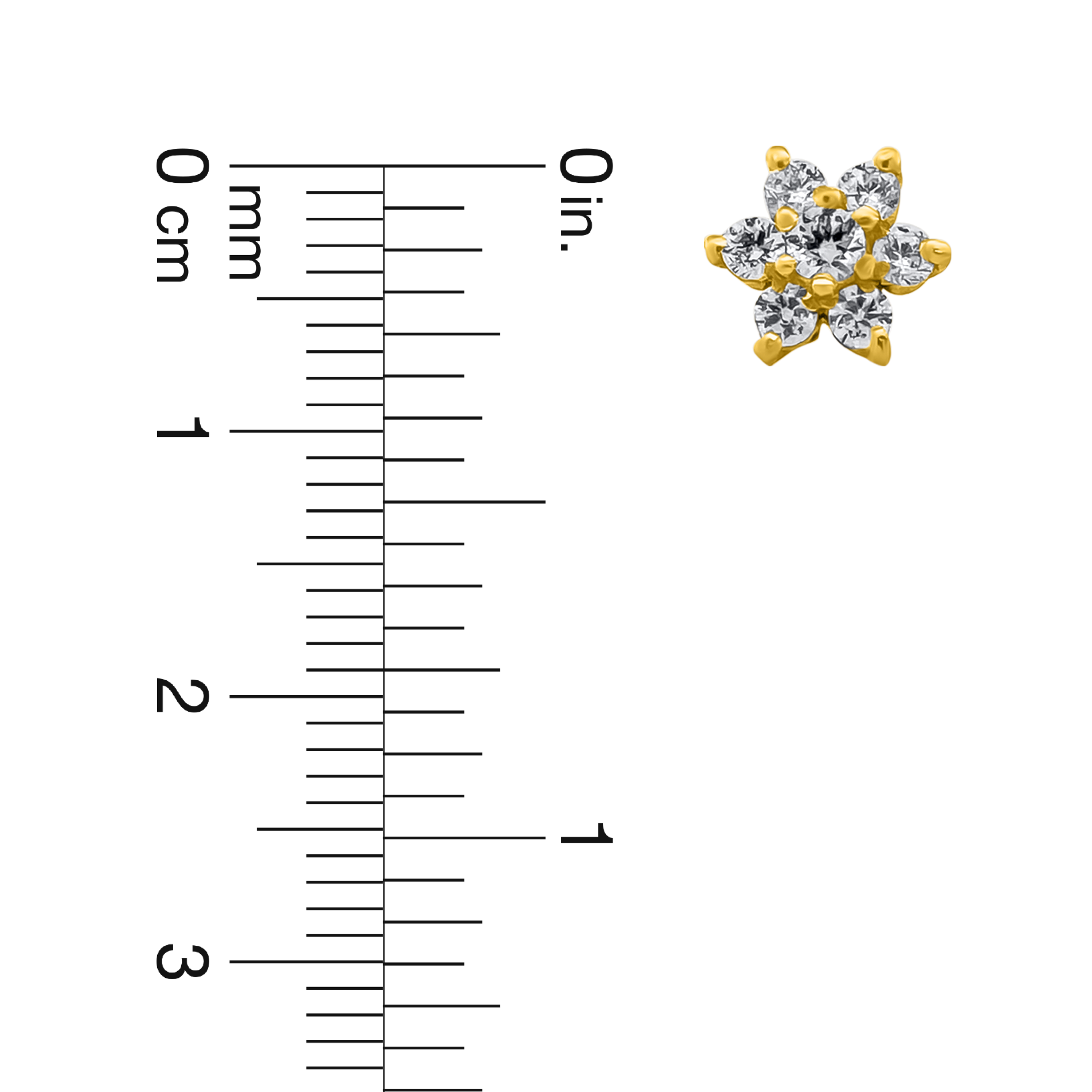22K Gold Flower Earrings