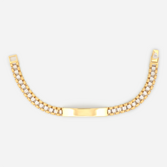18K Gold Dual-Tone ID Link Bracelet