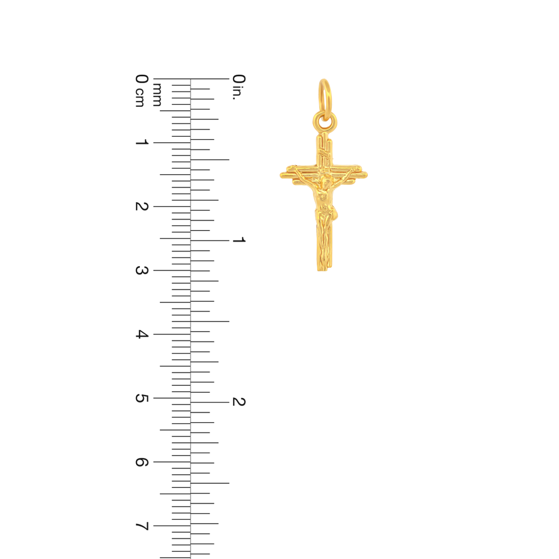 22K Gold Crucifix Pendant with Intricate Detailing