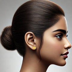 22K Gold Pub Heart Earrings