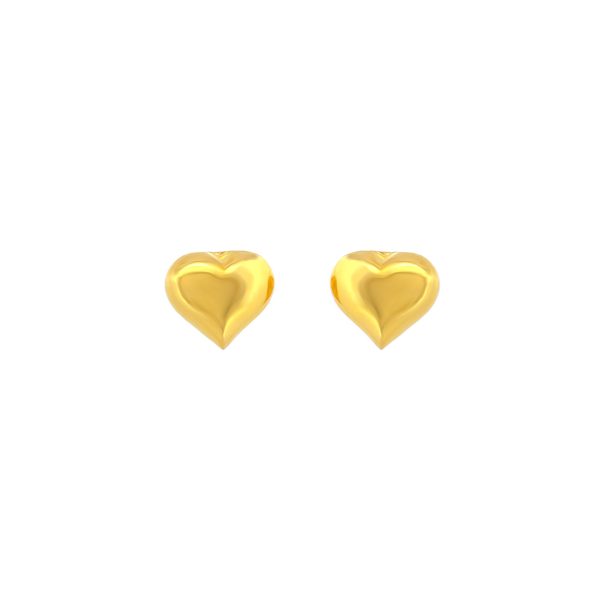 22K Gold Pub Heart Earrings