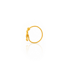 22K Gold Floral Cluster Hoop Nose Pin