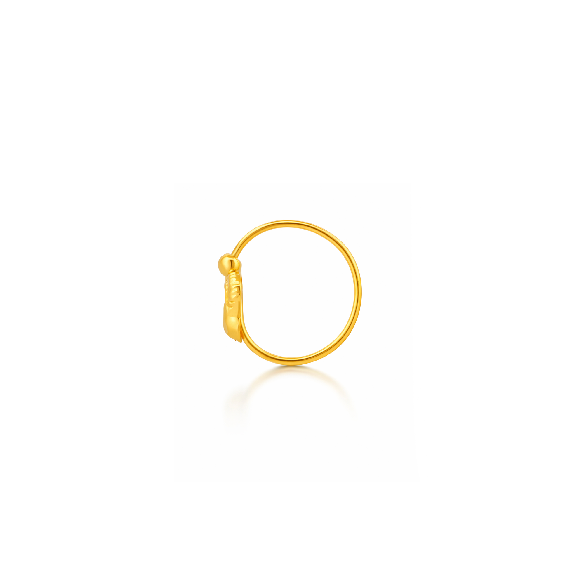 22K Gold Traditional Hoop Nose Pin