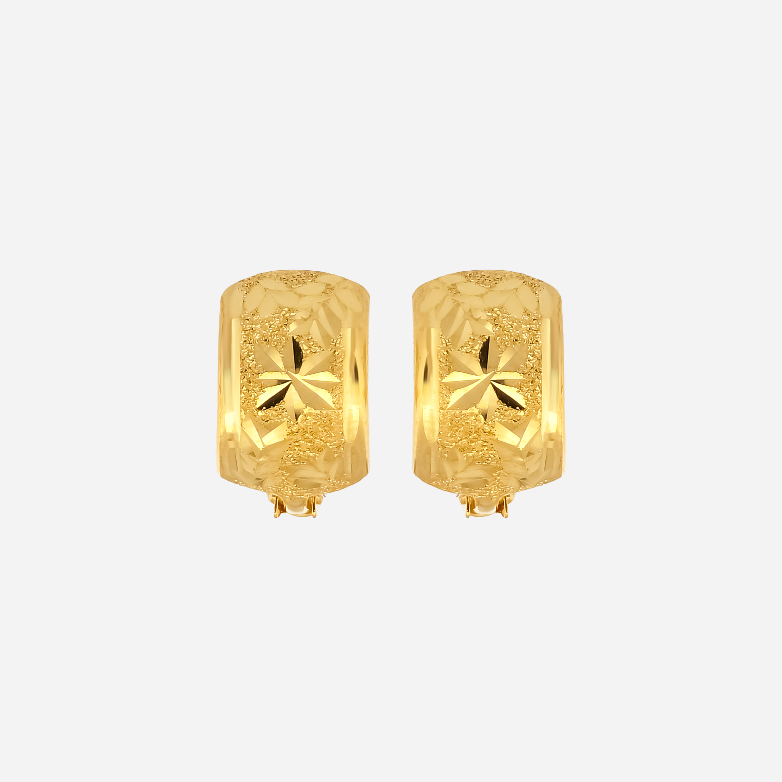22K Gold Starburst Clip-On Earrings