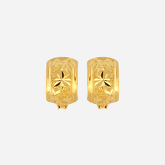 22K Gold Starburst Clip-On Earrings