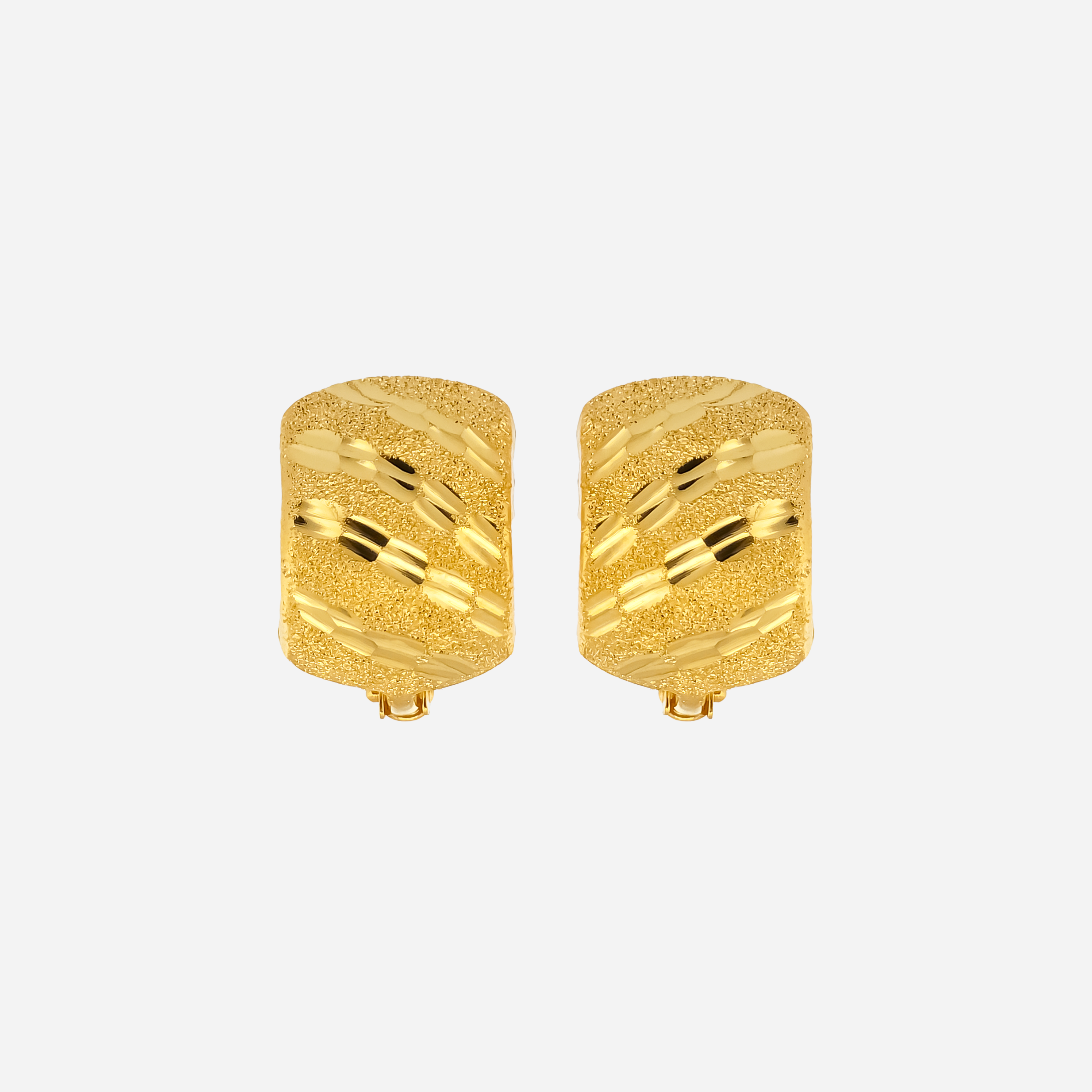 22K Gold Filigree Clip-On Earrings