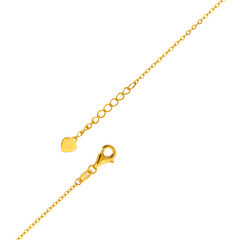22k Gold Leaf Fan Drop Necklace