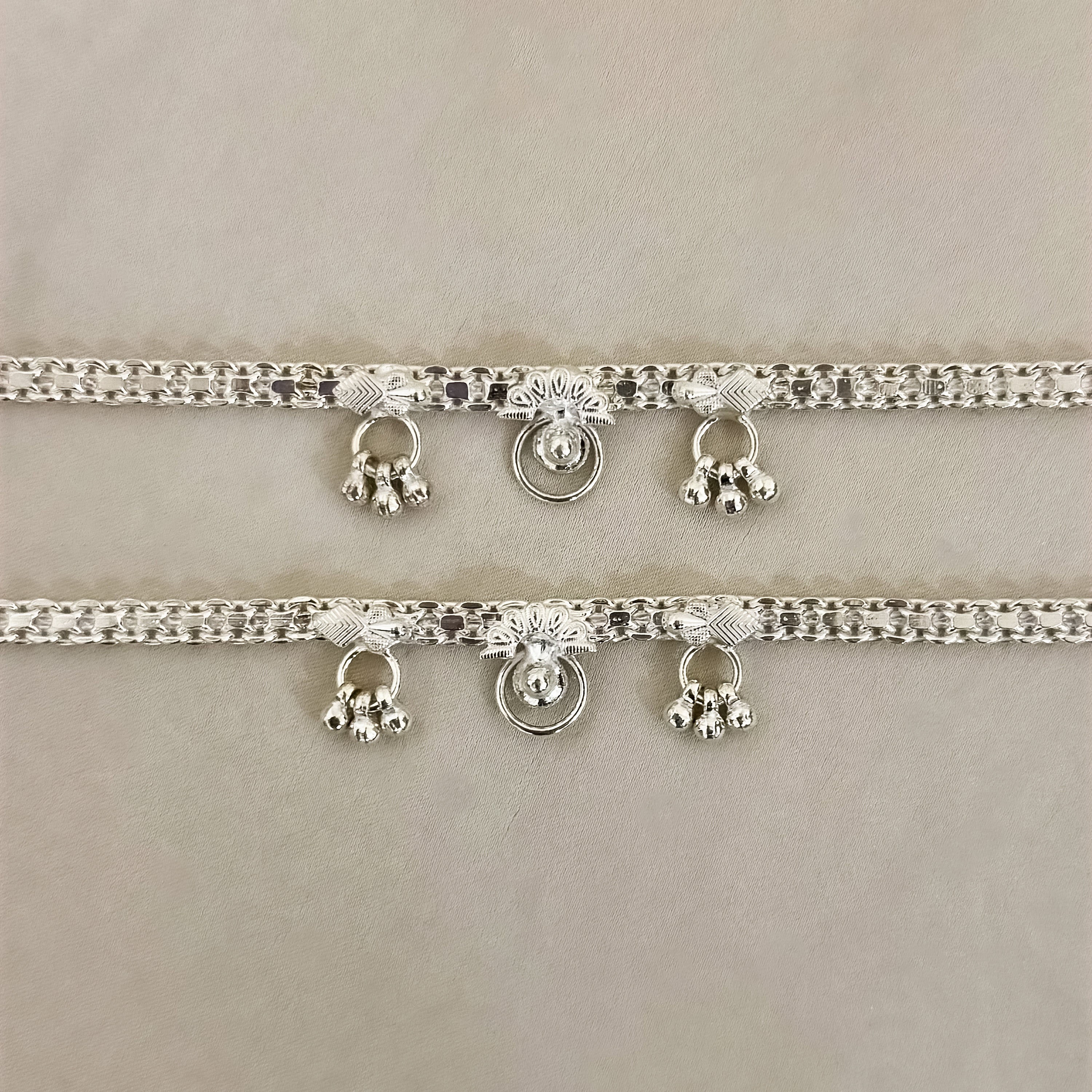Silver Charms Anklets
